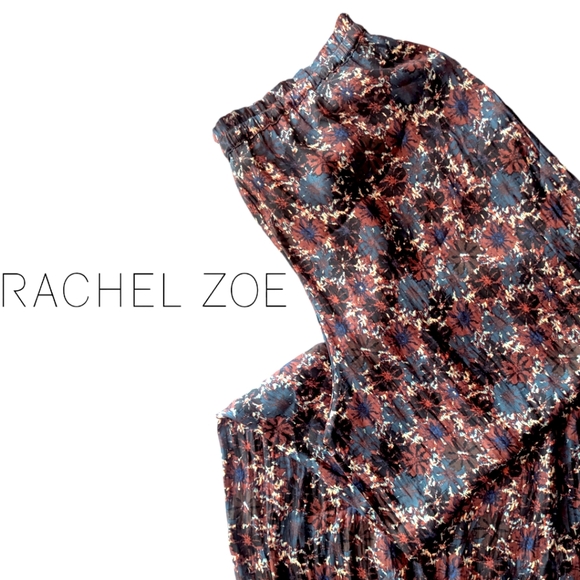 NWT Rachel Zoe Oversized Silky Fall Floral Lounge Pant - Picture 8 of 8